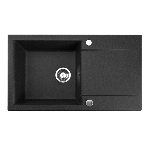 Zlewozmywak granitowy 1 komorowy z ociekaczem Nieste 86 grafitowy